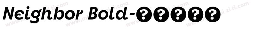 Neighbor Bold字体转换